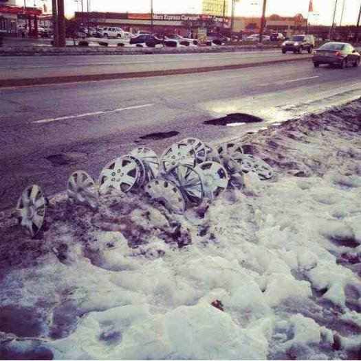 So there’s a pot hole in Indianapolis.