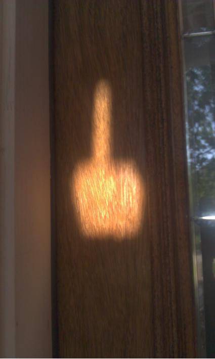 How my house welcomes me home on a sunny day