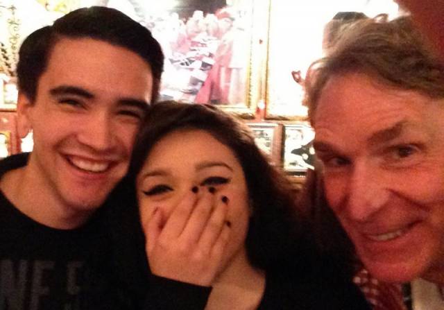 My friends went out to dinner and ended up taking some selfies with this guy