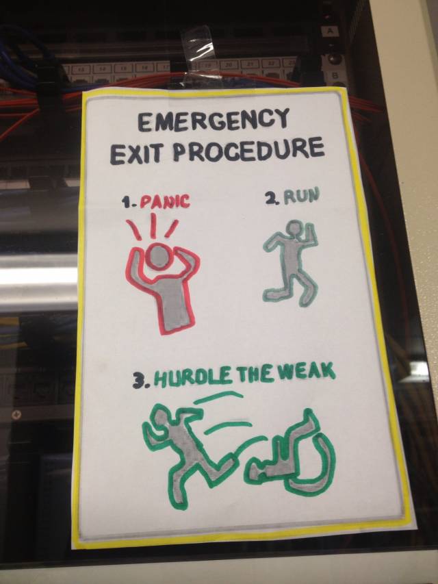 Emergency exit procedure
