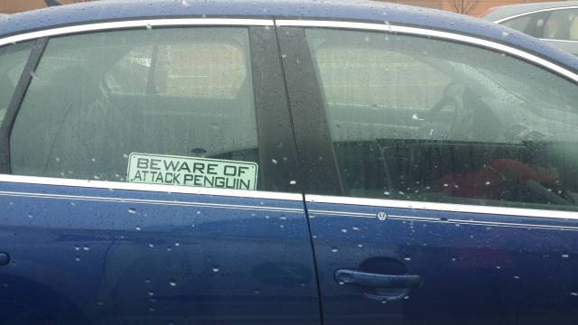 I almost broke into this car until I saw the warning...