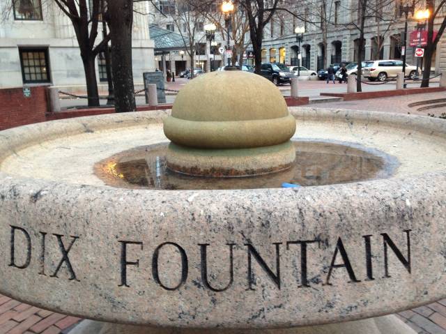 It may not be the biggest fountain ever erected, but remember, it's cold out there.