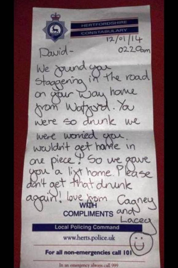 How Police deal with drunks here in the UK.