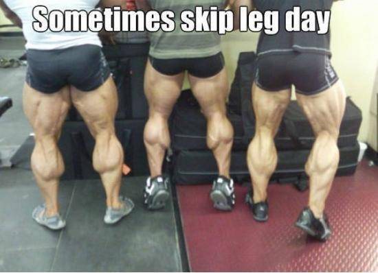 when your calf starts looking like a nut sack
