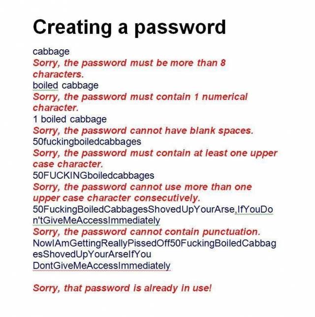 Every damn time I sign up for anything online.