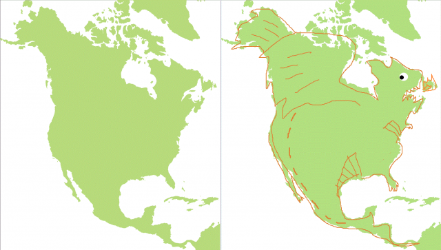 Sometimes I think North America is a fat dragon