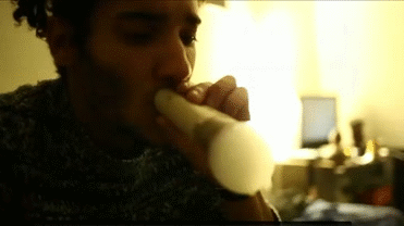 Smoke bubble juggle