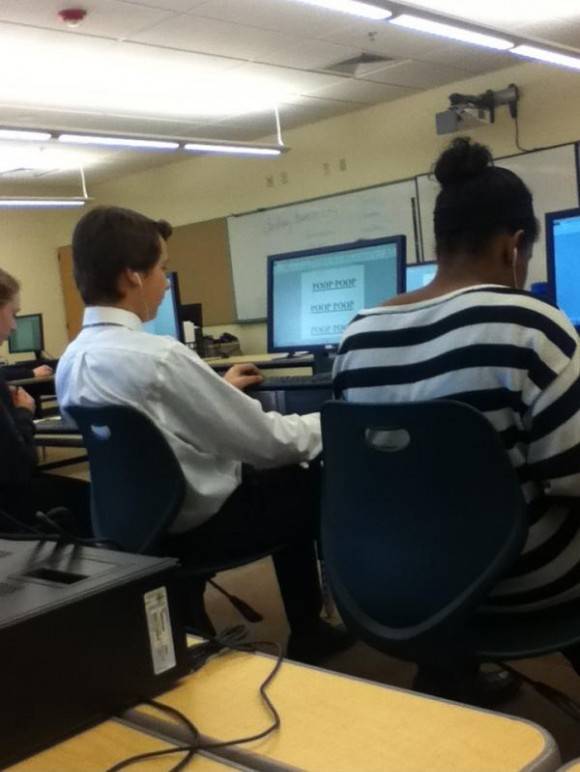 I don’t think the kid in front of me was interested in his essay