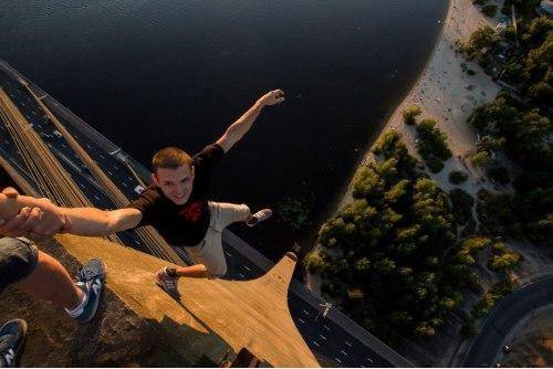 on the edge