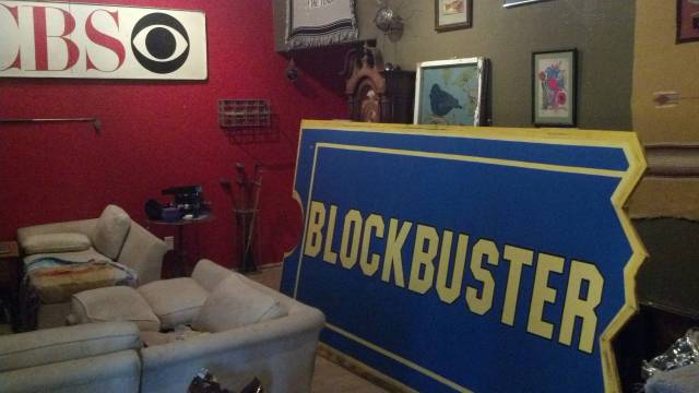 To the Blockbuster Sign Guy...we're a two man wolf pack.