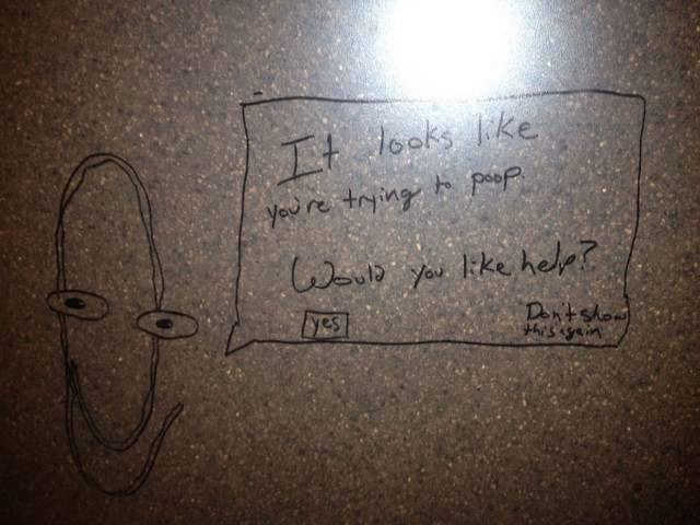 Saw this while pooping, laughed the poop right out