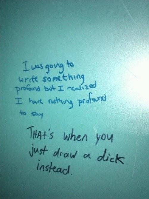 Toilet graffiti advice