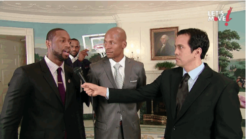 Michelle Obama Dunking a basketball and taunting