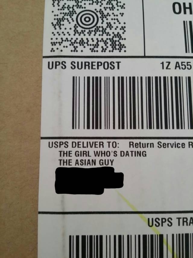 My twin sister got a package from her boyfriend.
