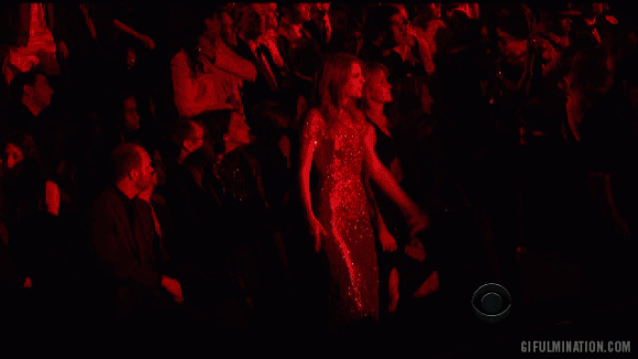 Taylor Swift dancing to Kendrick Lamar at the Grammys