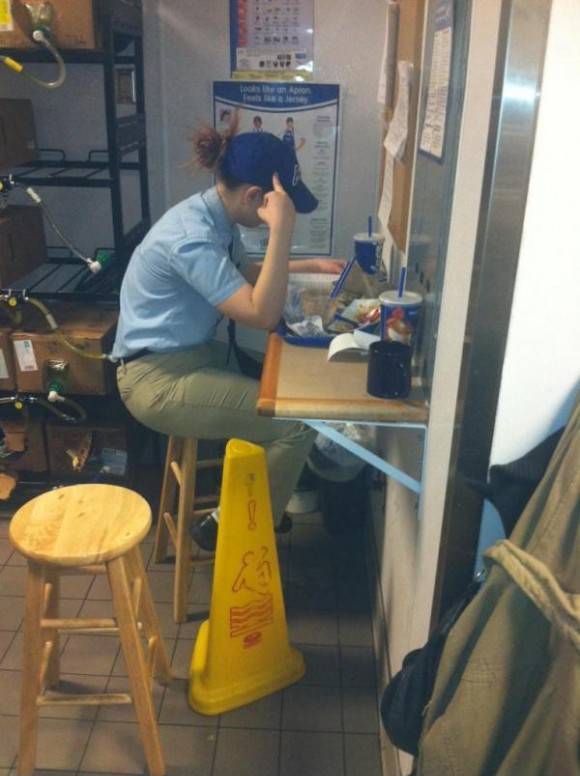 My co worker was reading 50 shades of grey on her break... I thought this was essential for store safety.