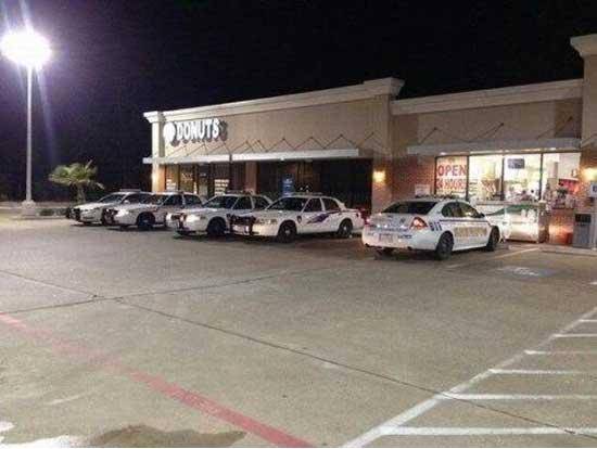 All of the county's police force dine here