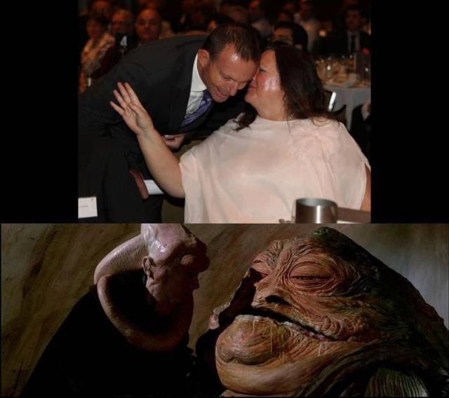 That's Australia's richest person whispering sweet nothings in our Prime Ministers ear... Umm the top one I think.