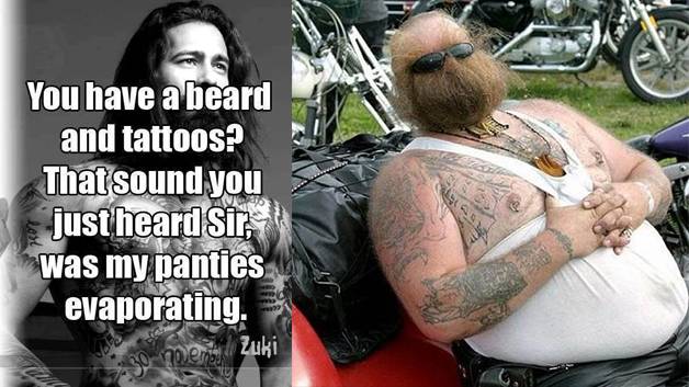 Someone on Facebook posted the pic on the left. I couldn't help myself...