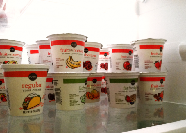 I was like, 'woah, taco-flavored yogurt'...