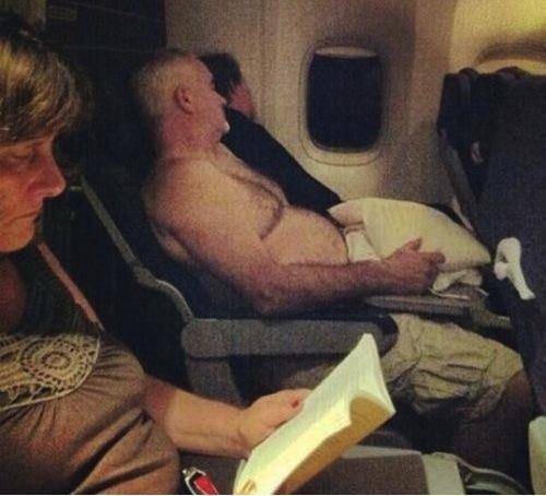 This guy knows how to make flying coach a first class experience