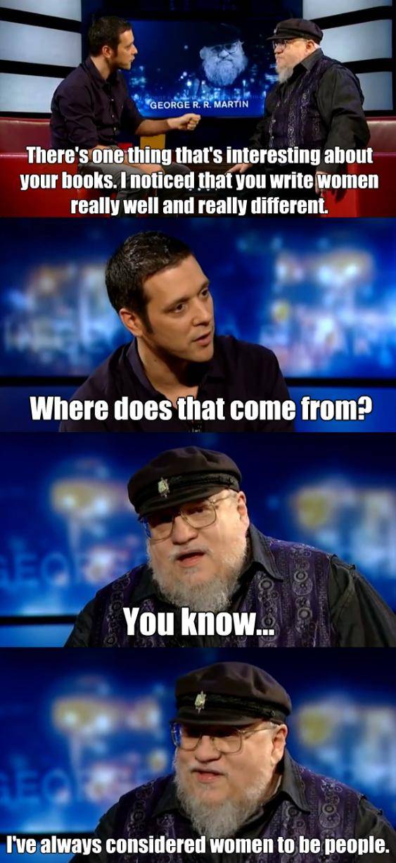 George R. R. Martin on writing women.