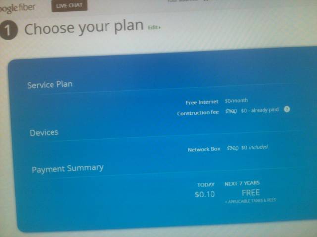 Goodbye Time Warner. This is the TOTAL Google Fiber bill for 7 years of Internet