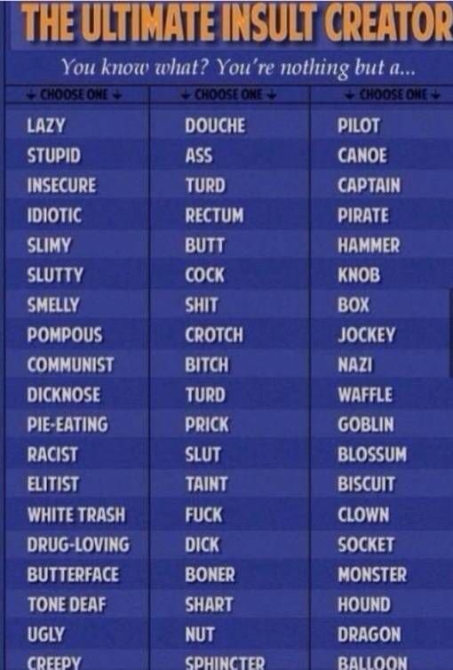 I'll be ready the next time I get called thundercunt