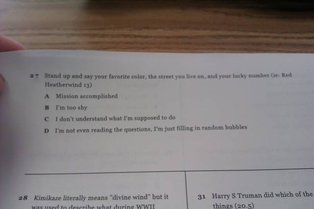 My history teacher...