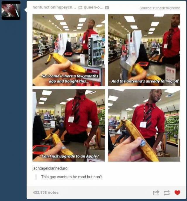 I still think banana beats Apple.