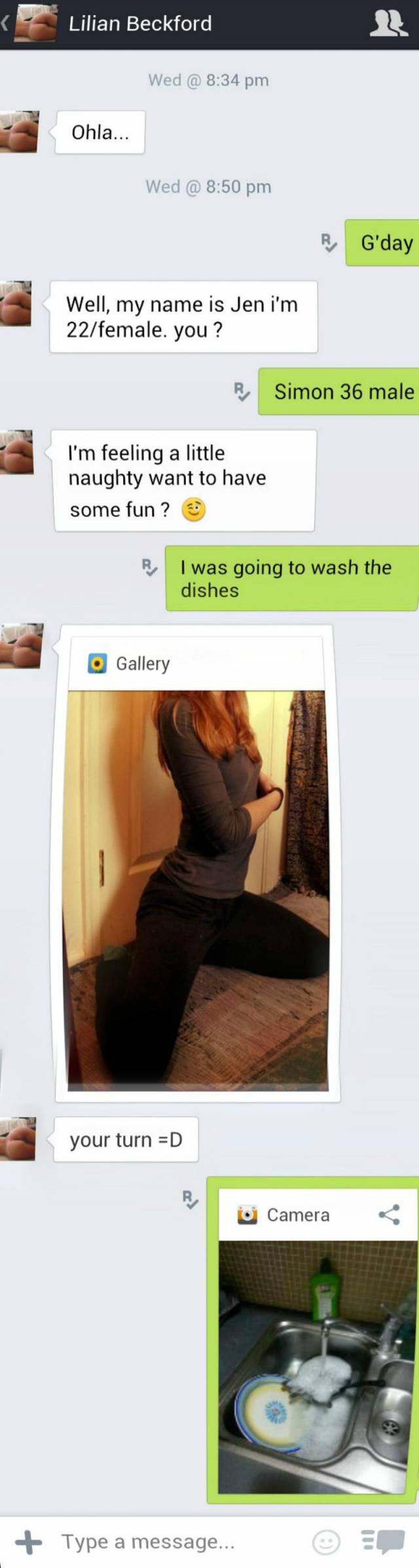 So i got a random kik message last night, don't think they appreciated my sense of humour