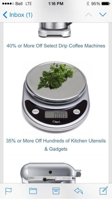 Yes Amazon, I’ll be weighing a lot of... Parsley.