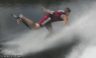 Bare hand water skiing pushups