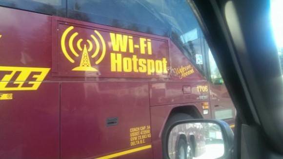 We’re on a road trip to Vancouver, and we’ve had Wi-Fi for the past 100 miles thanks to cruise control and this big fella