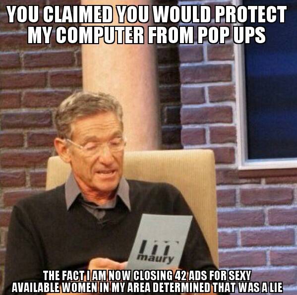 Damn you Internet security!