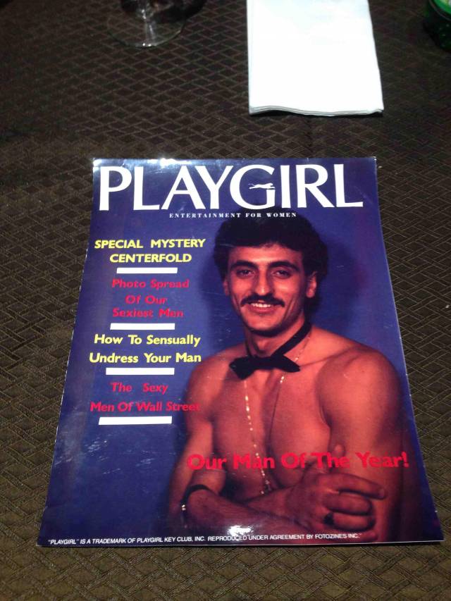 So we just found out my friends dad was in playgirl...