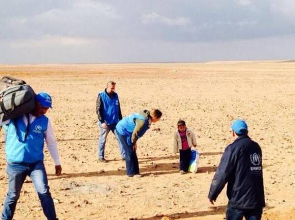 4 year-old Marwan, found crossing the desert alone by UN staff in Syria