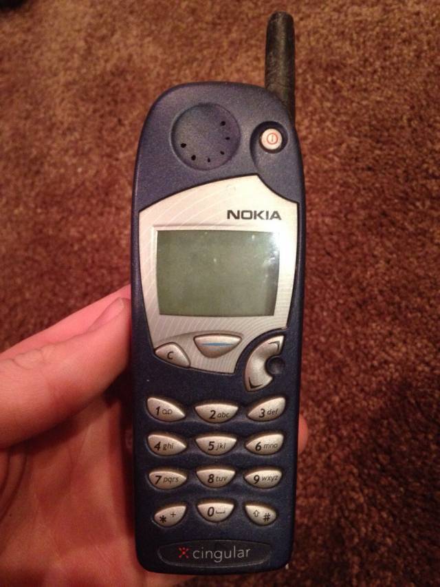 Found one of my parent's old phones. Handed to my little brother and he says, 