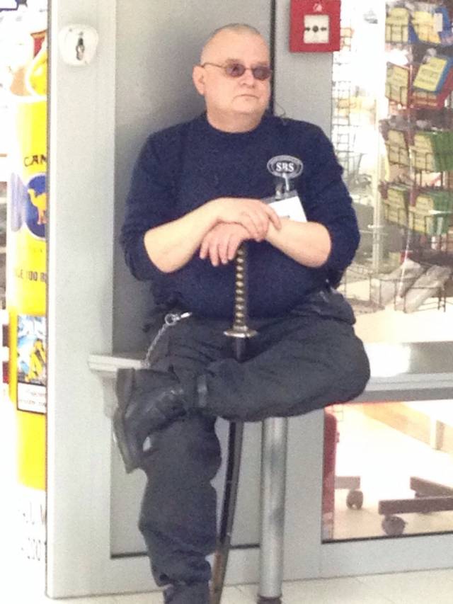 They've stepped up security at the supermarket.