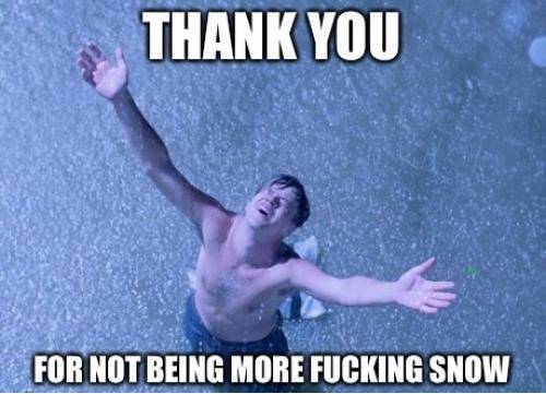 I just got soaked walking to the bus stop but I don’t even care. I love you rain.