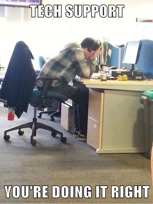I work in tech support – My friend was like this on a call for over an hour