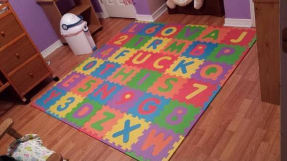 My wife insisted I put it together even though the baby is way too young to use it. It's been 3 days and she still hasn't noticed...