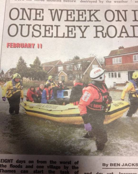England has had severe floods of late. This guy has priorities set straight. Save ps4 first..