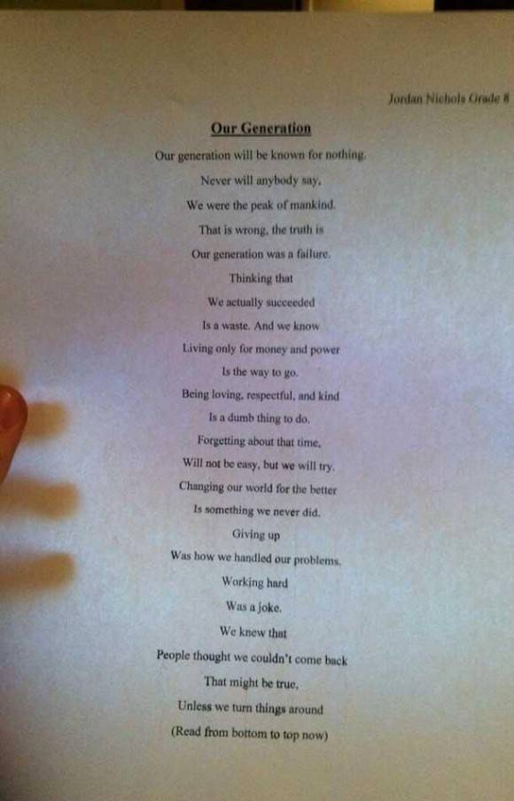 poem written by 14 year old