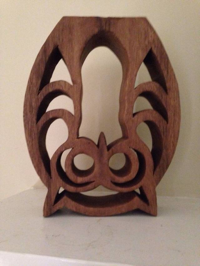 So I keep turning my roommates latest owl decoration upside down because I think it's hilarious. She's not amused.