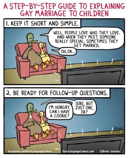 How to explain gay marriage to kids