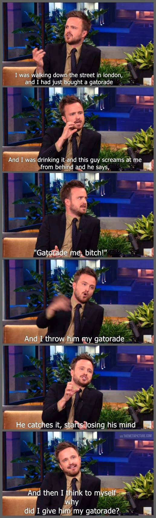Aaron Paul's experience in London