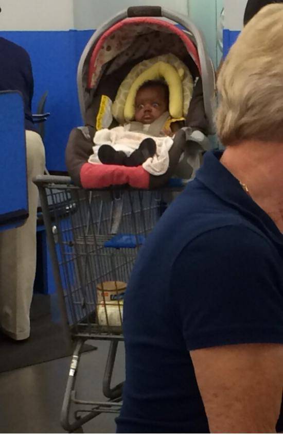 Walmart baby has seen some sh*t.