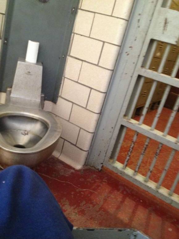 They locked me in the jail cell with my phone...