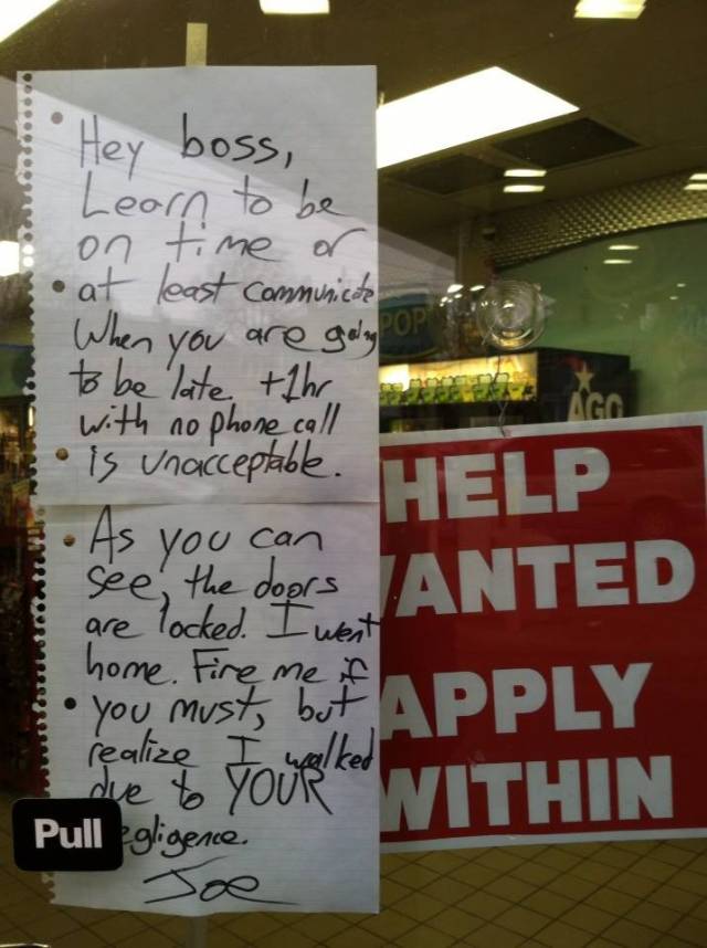 This is how you quit your sh*tty third shift gas station job